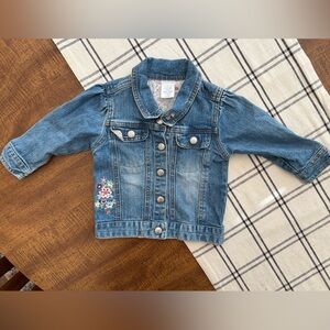 Wonder Kids Jean Jacket Embroidered Floral Toddler Girls 18 Months